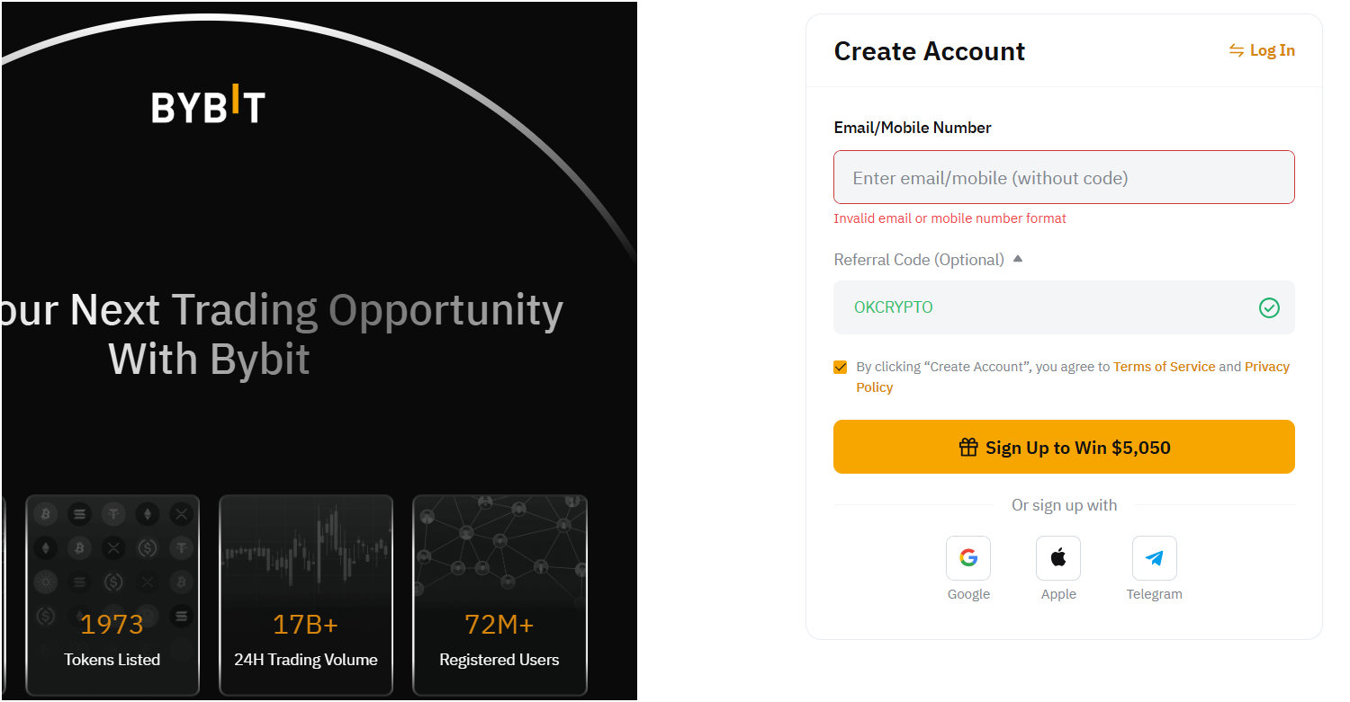 Bybit referral code enter