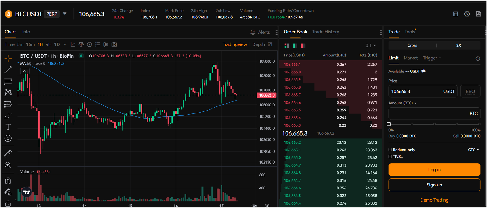 Blofin exchange futures trading